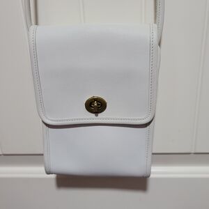 Coach Vintage White Crossbody Full Grain Leather